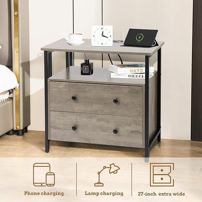 Edbuosy 27 inch Wide Night Stand - Image 4