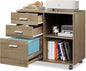 DEVAISE 3 Drawer Mobile File Cabinet, Wood Lateral Filing Cabinet, Printer Stand by DEVAISE