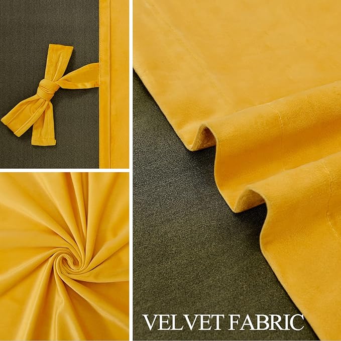 JIUZHEN Velvet Curtains 63 inches - Image 5