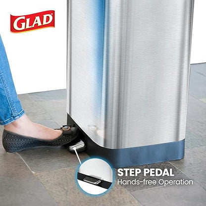 Glad GLD-74506 Stainless Steel Step Trash Can - Image 7