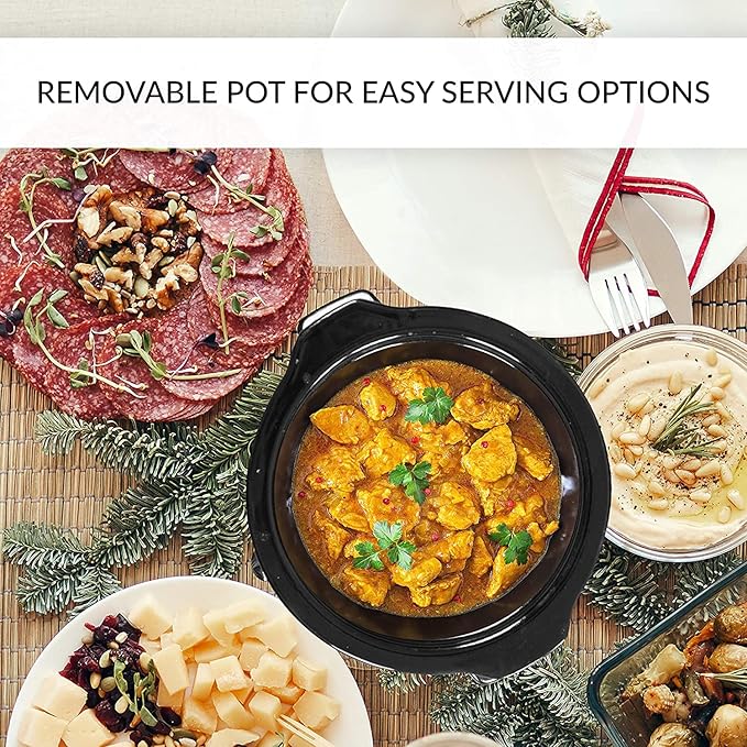 Sunvivi Dual Pot Slow Cooker, 2 Pot Small Mini Crock Buffet Server and Warmer - Image 3
