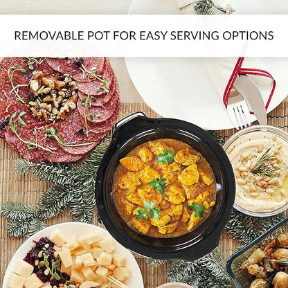 Sunvivi Dual Pot Slow Cooker, 2 Pot Small Mini Crock Buffet Server and Warmer - Image 3