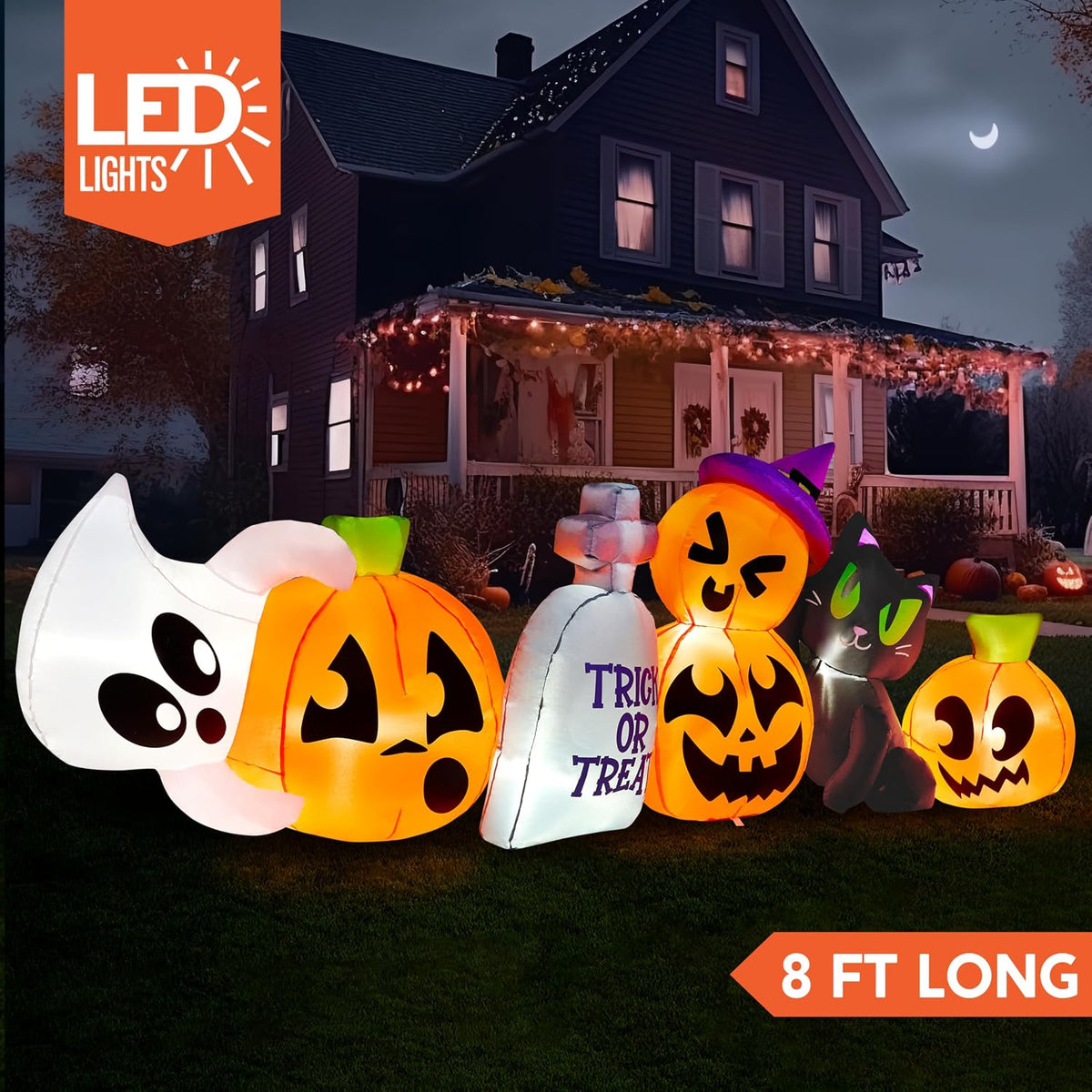 Joiedomi 8 FT Long Halloween Inflatables Outdoor Decoration, Halloween Blow U...