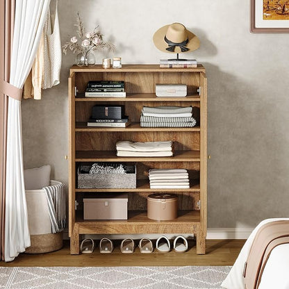 Tribesigns Shoe Cabinet with Doors, 5-Tier Shoe Storage Cabinet with Adjustable - Image 4