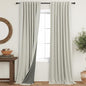 KOUFALL Large Window Apartment Curtains Blackout Linen Pleated 11 FT 11FT Tall by KOUFALL