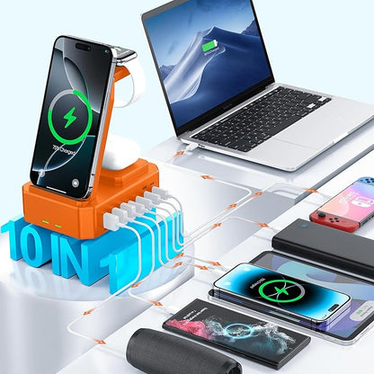 300W Charging Station for Multiple Devices Apple, Zutspzss 10 in 1 Wireless - Image 3