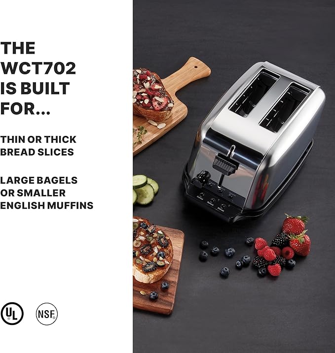 Waring Commercial WCT702 2-Slice Commercial Light Duty Pop-Up Toaster, 5-15 - Image 2