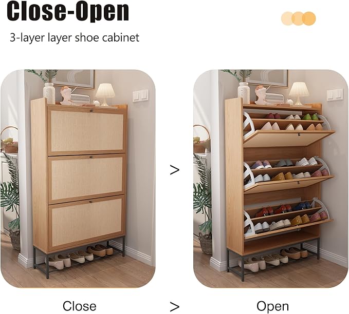 AVZEAR Narrow Shoe Storage Cabinet - Image 5