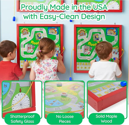 Magnetic Toddler Activity Wall Panel Toy – Interactive Wall Busy Board – - Image 4