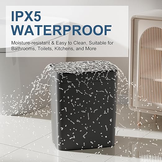 2 Pack 2.7 Gal Bathroom Trash Can - Image 5