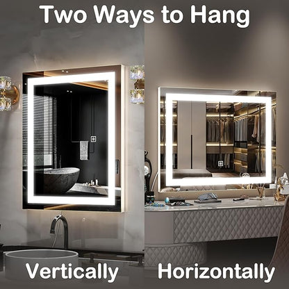 FENNIO Vanity Mirror with Lights，20"x23" Lighted Makeup Mirror, Large Makeup - Image 5