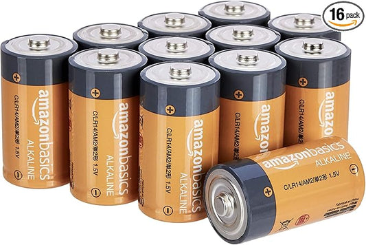 Amazon Basics C Cell All-Purpose Alkaline Batteries, 5-Year Shelf Life by AmazonBasics