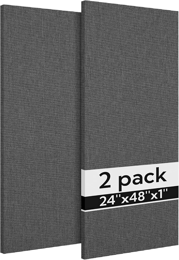 Olanglab Acoustic Panels 2 Pack, Fabric Wrapped Sound Proof Foam Panels by Olanglab