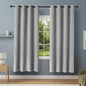 Amazon Basics 100% Blackout Curtains with Grommets, Noise Reducing, 52 x 84 Inches, Dark Gray, 2 Panels
