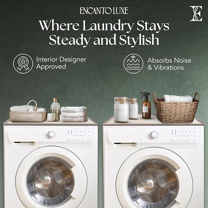 2 PC Washer and Dryer Top Cover Protectors 25" x 25", Laundry Machine Dust - Image 3
