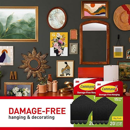 Command 15 lb Large Picture Hanging Strips 40 Pairs, Damage Free Hanging - Image 6
