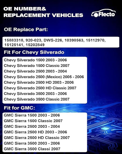 Flecto Master Power Window Switch Driver Side 15883318 - Image 2