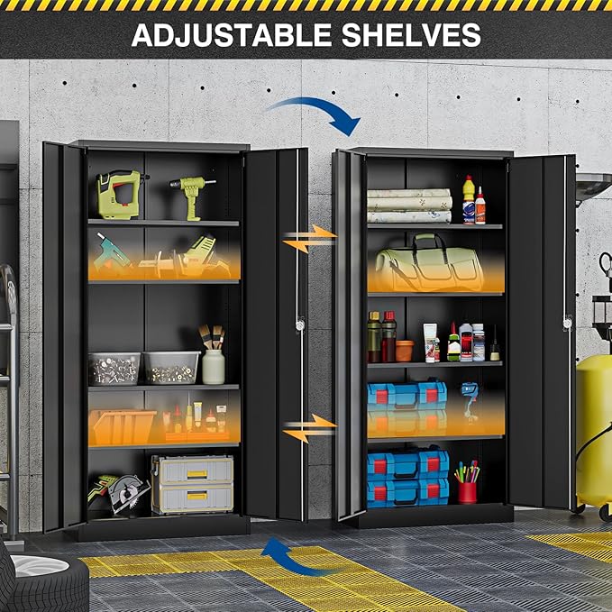Metal Storage Cabinet-72” Black Tall Steel File Cabinets - Image 4