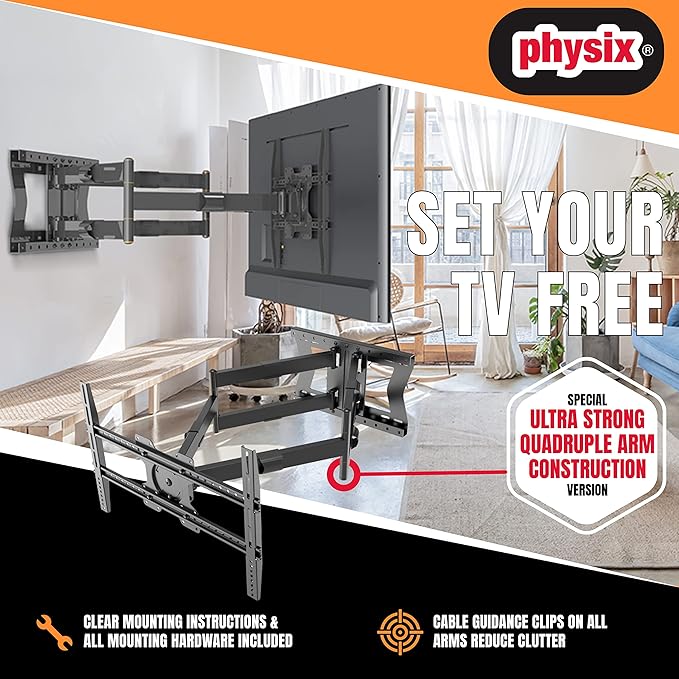 Physix 4100 Long Arm TV Wall Mount - Image 3