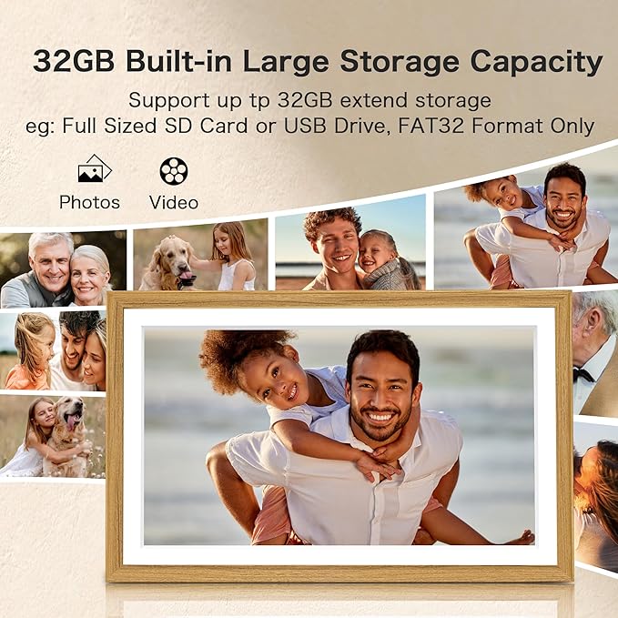Digital Picture Frame, Frameo 15.6 Inch Large Digital Photo Frame WiFi - Image 4