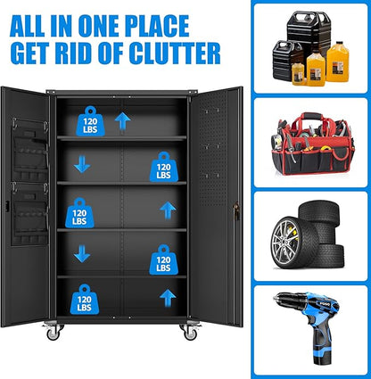 2025 Upgraded Wide & Deep Garage Storage Cabinet - Image 5