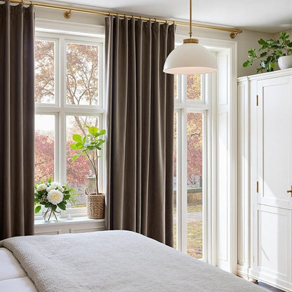 Lazzzy Velvet Blackout Curtains Thermal Insulated Room Window Drapes Super Soft - Image 7