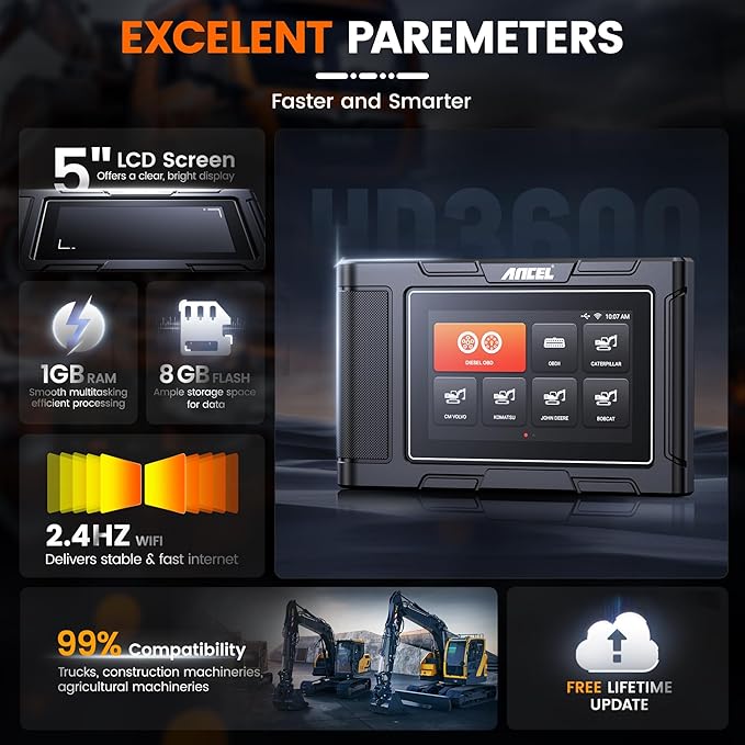 ANCEL HD3600 Heavy Equipment Diagnostic Tool - Image 7