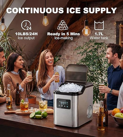 Nugget Ice Makers Countertop, Portable Pebble Ice Machine - Image 2
