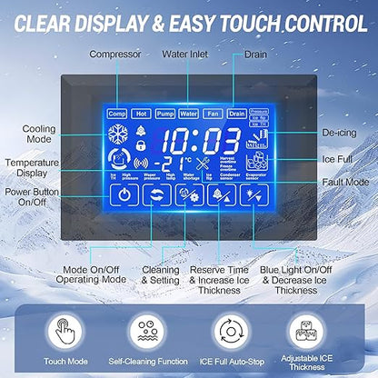 Commercial Ice Maker Machine 600 Lbs/24H, 350 Lbs Large Storage, Stainless - Image 2