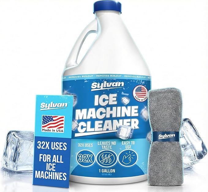 Sylvan Ice Machine Cleaner and Descaler | 1 Gal. | Free Cloth | Made in USA | by SylvanHills