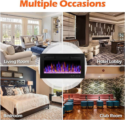 30" Electric Fireplace Wall Mounted and Recessed - Image 7