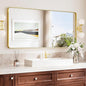 TokeShimi 48x24 Brushed Gold Bathroom Mirror by RefinedBathroomAccessories