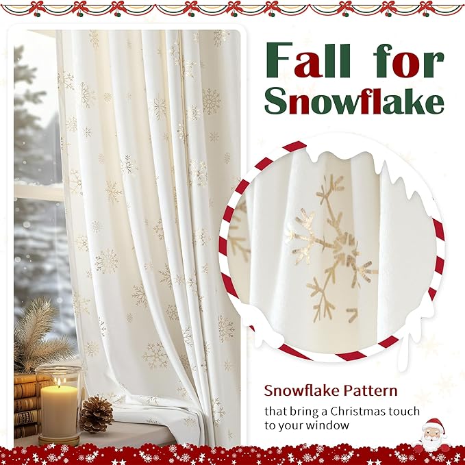 FMFUNCTEX Velvet Curtains Christmas Curtain - Image 5