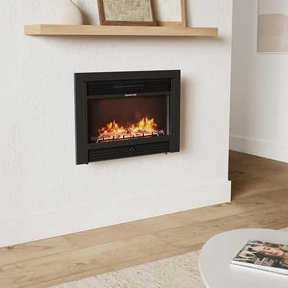 Giantex 28.5" Electric Fireplace Insert, Wall Recessed/Mounted, Freestanding - Image 2