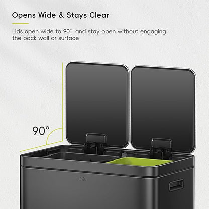 EKO Edison 8+8 Gallon Dual Trash Can - Image 6