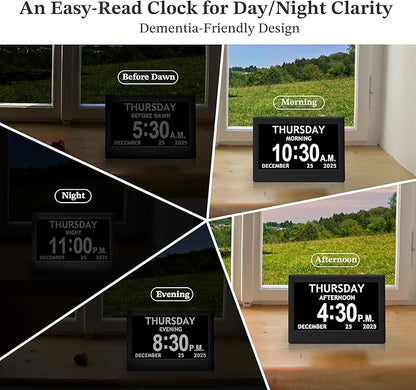 7'' Dementia Clock For Seniors, Large Display Digital Clock - Image 6