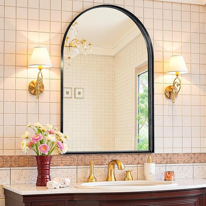 Arched Mirror 24"x36", Bathroom Mirror, Wall Mounted Vanity Mirror by AntokMirror