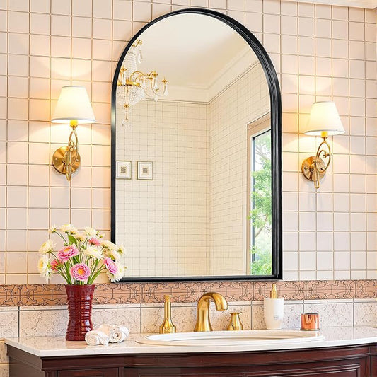 Arched Mirror 24"x36", Bathroom Mirror, Wall Mounted Vanity Mirror by AntokMirror