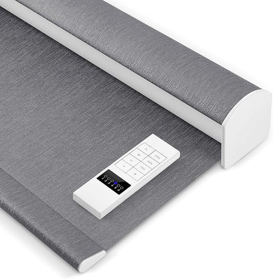 Zshine Motorized Blackout Window Blinds Customize Width Remote Control Wireless by ZSHINEHome