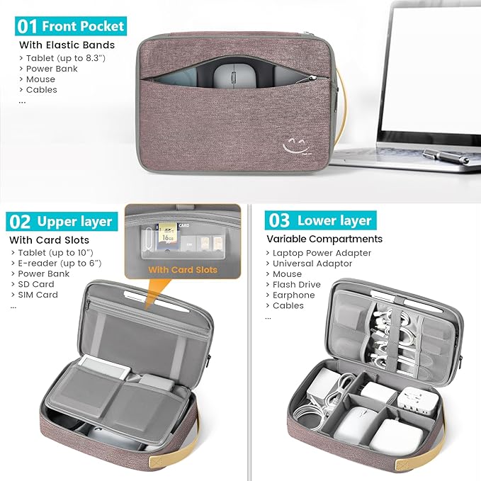 Travelkin Large Cord Organizer Travel, Electronic Organizer Travel Case - Image 4