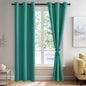 JIUZHEN Peacock Blue Blackout Curtains by JIUZHEN