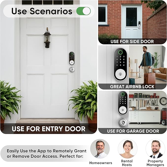 Fingerprint Smart Door Lock Keypad Deadbolt – Keyless Entry - Image 5