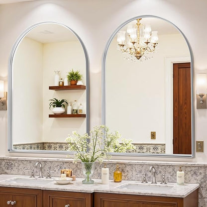 Arched Mirror 26"x38", Bathroom Mirror, Wall Mounted Vanity Mirror - Image 2