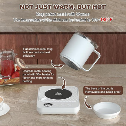 Coffee Mug Warmer & Mug Set for Desk, Smart Coffee Cup Warmer - Image 2