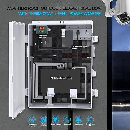 Outdoor Electrical Box, Waterproof Electrical Junction Box IP65 ABS Plastic - Image 2