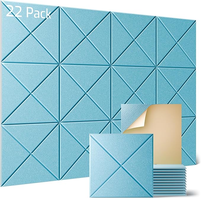 Sonicism 22 Pack X-Lined Acoustic Panels by Sonicism