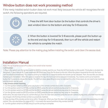 WUANGKI Master Power Window Switch Front Driver Side Compatible - Image 6