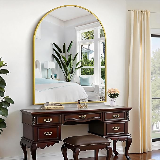 CIRCUMI Arched Wall Mirror, Metal Frame, Large Size - Image 5