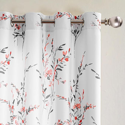 MYSKY HOME Floral Curtains 84 Inch Length - Image 7