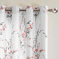 MYSKY HOME Coral Floral Curtains 95 Inch Length by MYSKYHOME